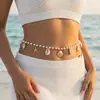 TEMU Nova Corrente de Cintura de Conchas Estilo Férias na Praia de Verão Acessórios de Corrente de Cintura de Concha Estrela do Mar Estilo Férias na Praia Sexy