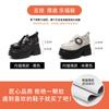 3533-5 Mocasines Joker de suela gruesa y pequeña para mujer, primavera 2025, nuevos zapatos casuales de una sola capa, zapatos pequeños de cuero