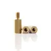 Adaptador Hexagonal de Cabeza Única M2M5M4 Rosca Macho a M2M4 Rosca Hembra Espaciador de Cobre Espárrago de Conversión Reductor Macho/Hembra Espaciador de Cobre