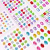 Pegatinas serie gema princesa infantil dibujos animados diamante acrílico flor de ciruelo redondo amor diy pegatinas de recompensa al por mayor