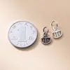 Plata de Ley S925 Colgante de Lingote Ábaco Estilo Vintage Accesorios de Material de Cuerda Trenzada Hecha a Mano para Pulsera DIY S0190