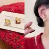 Pendientes de Amor Angra Rojo Dulce Doble Cara Pequeños y Exquisitos Pendientes de Moda de Lujo Ligero para Mujer