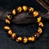 Colección de Pulseras de Ojo de Tigre Amarillo Natural Patrón Rayo Grado Ojo de Tigre Petrificado Madera Piedra Preciosa Ketang Donghai Venta al por Mayor