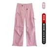 Pantalones de Trabajo de Secado Rápido Estilo Americano para Mujer, Pantalones Deportivos de Senderismo, Verano 2026 Nuevos Pantalones Casuales de Pierna Ancha de Cintura Alta
