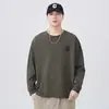2026 Nuevo Otoño/Invierno Capa Interior Capa Base Superior para Hombre Casual Americano Holgado Cuello Redondo Versátil Sudadera Moda para Hombre