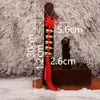Pingente de Cabacinha de Latão de Cinco Peças Nó Chinês Antigo Nó Flor de Ameixa Oito Imperadores Pingente de Cabacinha de Cobre Franja Vermelha Pendente de Porta