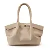 Bolsa Tote de Gran Capacidad para Mujer 2025 Otoño e Invierno Nuevo Estilo Color Sólido Estilo Perezoso Cruzada Versátil Bolso Cesta