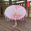 Guarda-chuva de Papel de Óleo Pétala Borla Clássico Meninas Dança Desempenho Adereços Dinastia Han Guarda-chuva de Fotografia Decoração Cheongsam Guarda-chuva Infantil