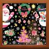 Adesivo de Natal em Aquarela Papai Noel Boneco de Neve Adesivo de Janela Flor Flor Árvore de Natal Alce Adesivo de Janela de Vidro Adesivo Eletrostático