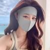 Máscara Protetora Solar de Seda Gelo para Mulheres, Proteção UV, Máscara Facial para Ciclismo de Verão, Máscara de Proteção Solar para Rosto Inteiro, Máscara Facial Estilo Coreano para Primavera