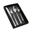 Set de Cuchillo y Tenedor de Lujo Ligero Transfronterizo con Relieve de Espiga de Trigo Cuchillo, Tenedor y Cuchara de Acero Inoxidable Juego de Cuatro Piezas Vajilla Occidental Herramientas para Comer Bistec