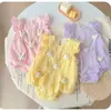 Ropa de Bebé para Verano, Mameluco Delgado Estilo Princesa, Conjunto de Verano Súper Lindo y Elegante para Bebés