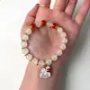 Pulsera de Cristal con Borlas Estilo Chino de Moda, Nueva Pulsera Resistente de Piedras Preciosas que Atrae Riqueza y Buena Fortuna, Joyería Popular Cultural y Creativa en Zonas Turísticas