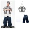 Ropa de Moda para Niños de Danza Urbana Ropa para Niños Genial y Guapo Ropa para Actuación de Batería Hip-Hop para Niños Hip-Hop Holgada para Verano