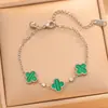 Pulsera Colgante de Acero Inoxidable para Comercio Exterior Transfronterizo, No se Desvanece, Lujo Ligero, Sensación de Alta Gama, Pulsera de Acero de Titanio Apilable, Joyería para Mujer