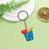 Milk Tea Series Chaveiro Criativo temuPVC Borracha Macia DIY Decorativo Chaveiro Criativo Pequeno Presente Carro Criativo