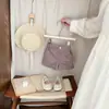 Pantalones cortos de algodón puro estilo ins coreano para niños y niñas, pantalones holgados transpirables de línea A para verano para bebés y niños pequeños