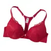 Sujetador push-up estilo T-back con cierre frontal Zeriluna, suave y cómodo de llevar, encaje elegante, disponible en varios colores