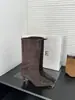 Botas de Mujer de Caña Media con Punta Fina Sencillas Otoño/Invierno 2026 Botas de Mujer de Piel de Ante de Pierna Recta
