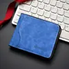 Cartera Retro para Hombre de Cuero Mate de Alta Gama Portatarjetas Cartera de PU para Hombre Cartera Corta de Cuero Cartera para Hombre