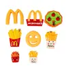Batatas Fritas Imitação Bolo de Batata Sorridente Acessórios para Brincar de Comida DIY Acessórios de Resina Acessórios Grampo de Cabelo diy Acessórios de Cola de Creme