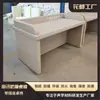 Mesa Anticolisión para Sala de Entrevistas, Mesa Especial con Empaque Suave para Sala de Conversaciones con Panel Divisor, Mesa Anticolisión con Enchufe, Mesa con Empaque Suave Personalizada