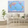 Mapa de China 2025 Nueva Edición y Mapa del Mundo Tamaño Grande Pegatinas de Pared para Oficina de Escuela Secundaria y Primaria Mapa de Pared