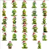 Decoración Popular Navideña Transfronteriza Grinch Bebé Colgante Decoración Árbol de Navidad Colgante Acrílico Plano Pequeño Colgante