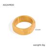 Moda Viajero Simple Personalidad Versátil Geométrico Joyería Arco Brillante Octágono Sentido del Diseño Acero de Titanio Chapado en Oro Anillo