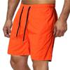 Calças de banho casuais masculinas curtas de verão, shorts de secagem rápida, calças de praia, calças de cor sólida