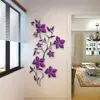 Hs1310E Vid de Flor Morada Textura Estéreo Artificial Adhesivo Autoadhesivo Pegatina de Pared Sala de Estar Fondo de TV Decorativa Pegatina de Pared