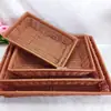 Cesta Rectangular de Mimbre Sintético para Pan Cesta de Frutas de Mimbre Sintético Mimbre Almacenamiento de Pan para Hornear Cesta Tejida para Snacks Cesta de Dulces