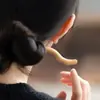 Horquilla de Madera de Durazno nuevo estilo chino de alta calidad para recogido infantil accesorios para el cabello de Año Nuevo palillos estilo antiguo tocado de año nuevo venta al por mayor