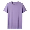 Camiseta de manga corta de 180 g para hombre y mujer, nuevo estilo primavera-verano, casual y versátil, color liso