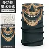 Diadema Mágica Versátil Sin Costuras Protector de Cuello 3D Máscara para Montar en Bicicleta o Motocicleta Polaina para Cuello Estampado de Calavera Bufanda Protectora del Sol