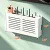 Caixa de armazenamento de roteador montada na parede, sem necessidade de furar, prateleira para set-top box wifi, caixa organizadora e de ocultação de cabos de parede para sala de estar fabricante