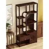 Oferta especial: Nuevo Estante de Exhibición Estilo Chino sin Madera Maciza para Té y Juegos de Té, Gabinete para Sala de Té, Estante Decorativo de Almacenamiento con Gran Capacidad