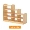 Gabinete de Juguetes de Madera Maciza para Jardín de Infancia Gabinete Combinado Gabinete de Almacenamiento para Niños Gabinete de Área Gabinete para Mochilas Gabinete de Materiales Didácticos Montessori Gabinete para Zapatos