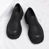 Zapatos de cuero para hombre 2025 American high street negro cabeza grande zapatos Derby para hombre tendencia retro suela gruesa zapatos de cuero una generación de cabello