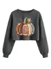 Rugby Abóbora Folha de Bordo Amazon Wish Estação Independente Moda Casual Divertido Moletom Cropped Curto Feminino