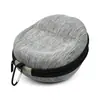 Estojo para fones de ouvido, bolsa redonda universal para armazenamento de fones de ouvido, caixa de armazenamento de fones de ouvido Bluetooth portátil com zíper e casca rígida, transfronteiriço