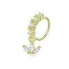 Clavo de Acero Inoxidable para Nariz Transfronterizo Forma de L Flor de Mariposa Incrustada Circonita Aro para Nariz Clavo de Cartílago Joyería de Piercing de Moda Venta al por Mayor