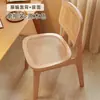 Cadeira de Jantar Tendência Estilo Wabi-Sabi Madeira Retrô Nórdica com Design Único de Rattan, Cadeira de Jantar de Rattan Popular entre Influenciadores, Design de Dinossauro