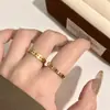 Anillo Minimalista de Acero de Titanio con Espiga de Trigo Dorada para Mujer, Nicho de Lujo Ligero con Sensación de Alta Gama, Anillo para Dedo Índice que No se Desvanece