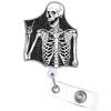 Producto Nuevo Más Vendido Rotatorio 360 grados Retráctil Hebilla de Fácil Extracción Portatarjeta de Identificación Hebilla Retráctil Hebilla para Insignia de Trabajo Pinza de Cocodrilo Dibujos Animados