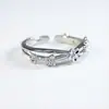 Anillo Floral Fresco Estilo Bosque para Mujer, Dulce y Creativo, Diseño de Alta Gama, Lindo y Versátil, Anillo Abierto Ajustable