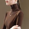 Camiseta Base Ajustada para Mujer 2025 Nueva Ropa Europea para Mujer Sexy Estilo Malla Camisa Pequeña Elástica Interior Ajustado Top