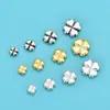 Plata de Ley S925 Plata Tailandesa Abalorios Separadores de Trébol de Cuatro Hojas Pulsera de Cuerda Hecha a Mano DIY Pulsera Cuentas Sueltas Accesorios de Plata Venta al por Mayor