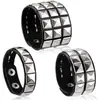 Moda Europea y Americana Punk Estilo Callejero Club Nocturno Pulsera Cuadrada con Remaches Pulsera de Cuero PU para Pareja Subcultura Accesorios de Pulsera Transfronterizo