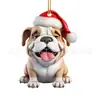 Colgadores de Coche de Caricatura de Pug Transfronterizos Colgadores de Árbol de Navidad Decoraciones para el Hogar Navideñas